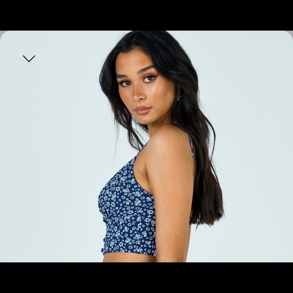 Midnight blue princess Polly crop top - Picture 2 of 3